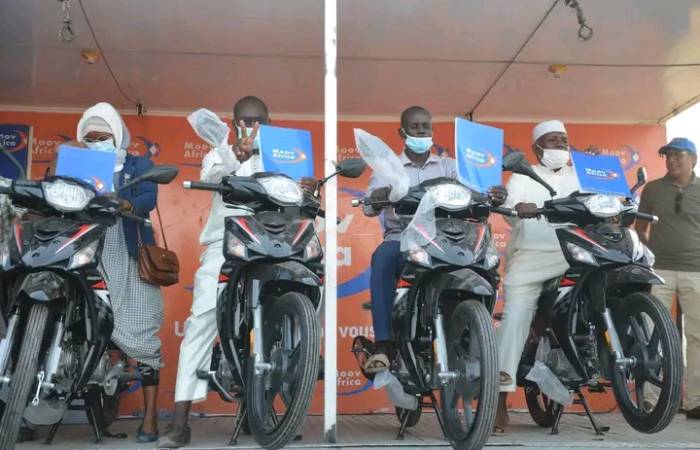 Tchad : Moov Africa offre des motos aux heureux gagnants de la PROMO KDO 2023