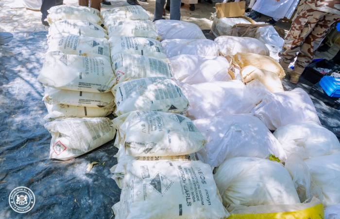 Tchad: présentation d'un conteneur saisi contenant de stupéfiants